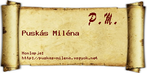 Puskás Miléna névjegykártya